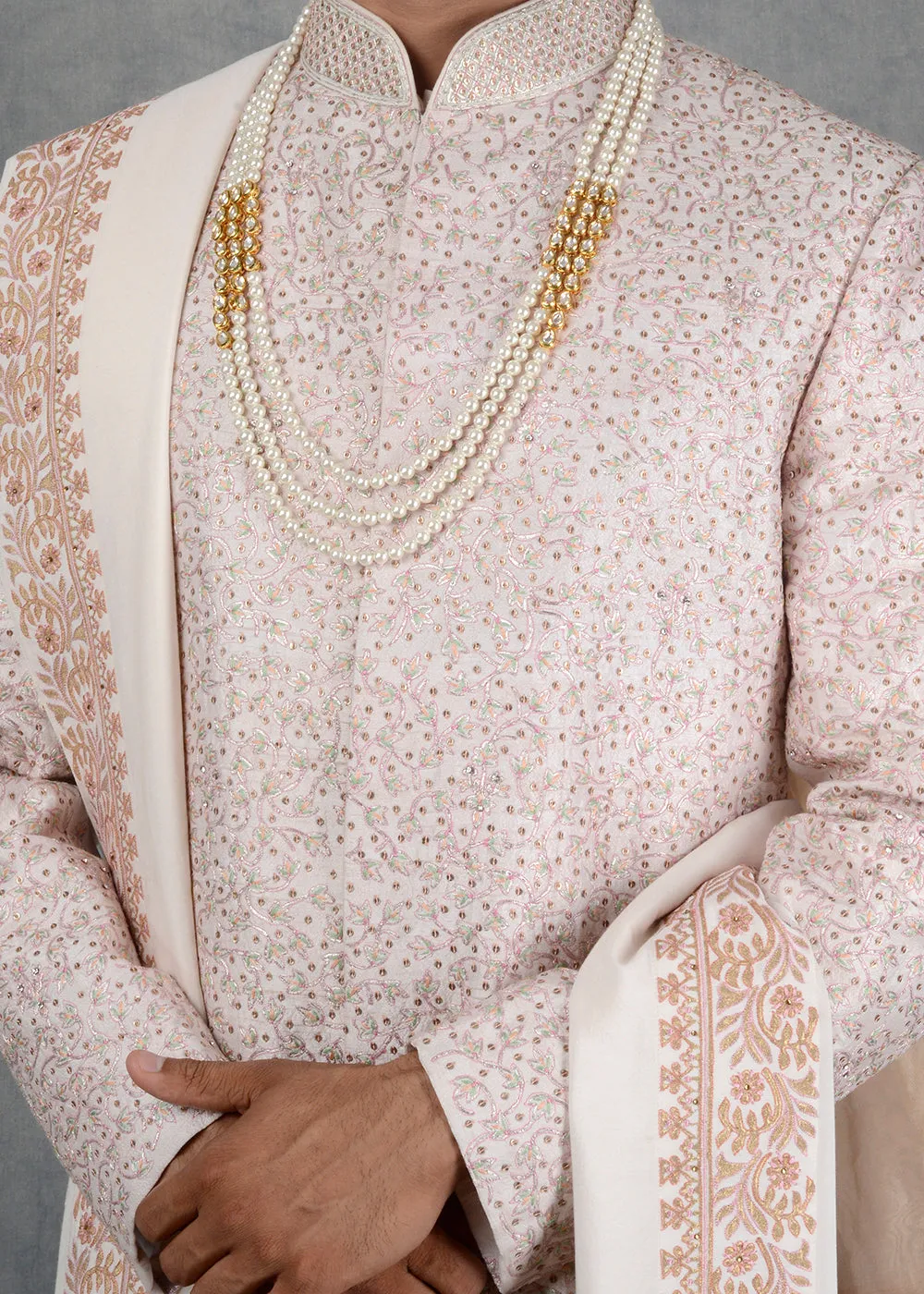 Tint Pink Sherwani | Siddhesh Chauhan