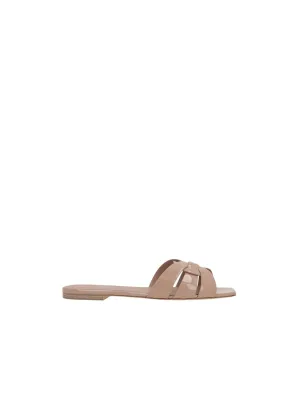 Tribute Slide Sandals - Patent Finish