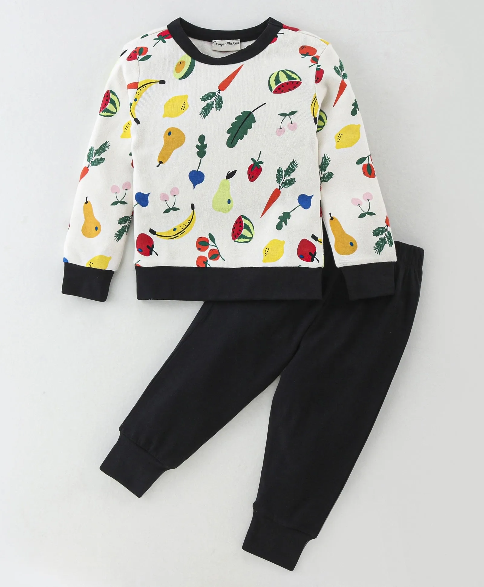 Veggies Printed Top Jogger Set