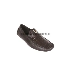 Vestigium Black Cherry Caiman Belly Loafers