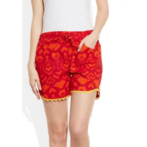 Womens Cotton Printed Beach Shorts Summer Pants Indian Medium Size,W-CSRTM-2804