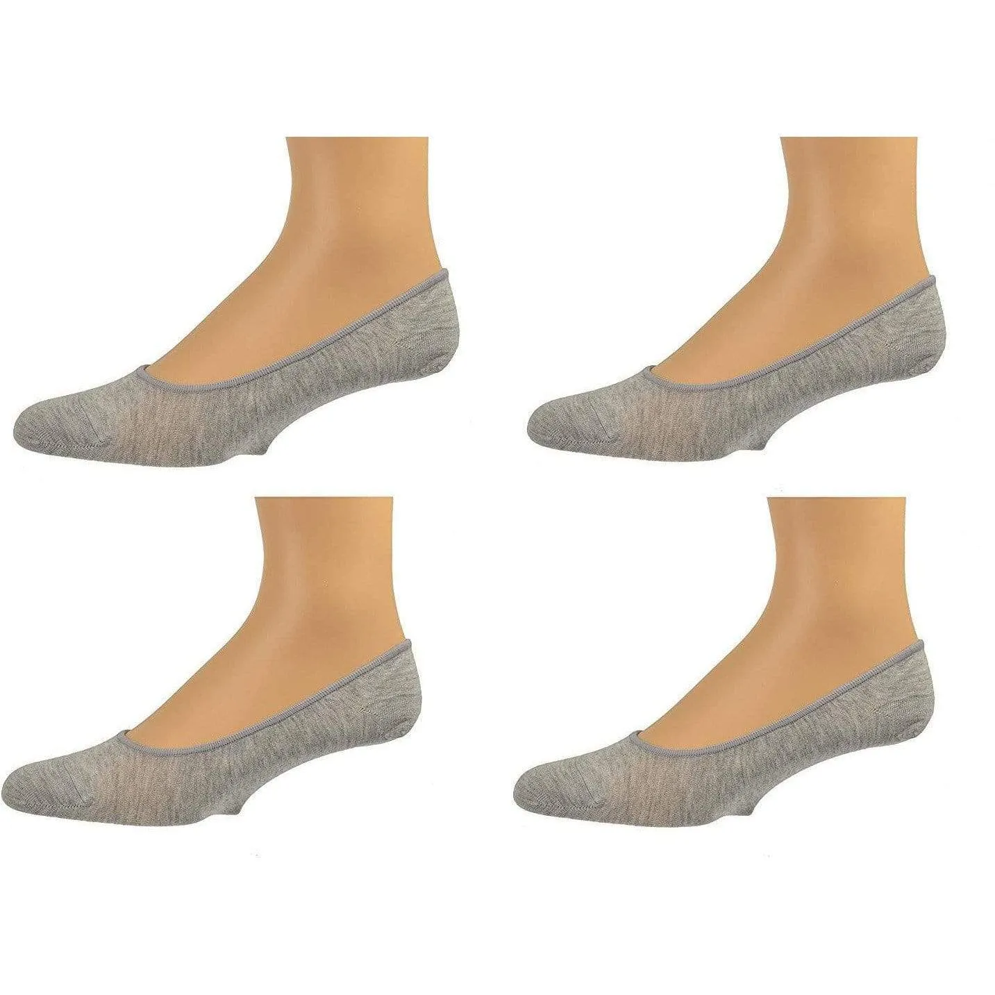 Women's Premium Bamboo No Show Low-Cut Seamless Toe liners Socks-4 Pairs Pack