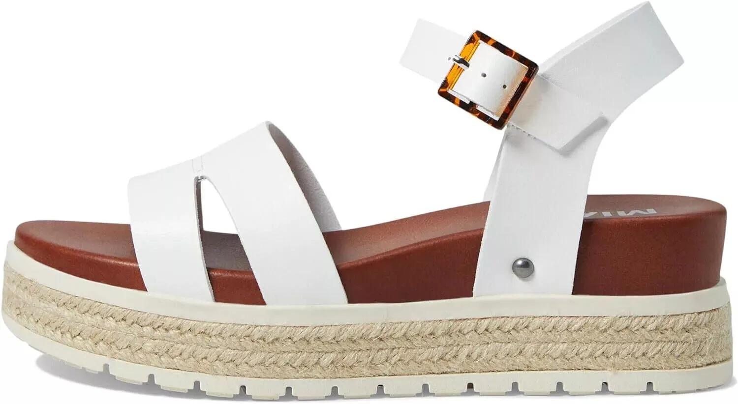 Women's Shoes MIA EVANA Platform Espadrille Wedge Sandals MH2326B WHITE