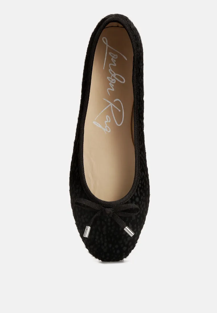 Ziggy Animal Print Flat Bow Ballerinas